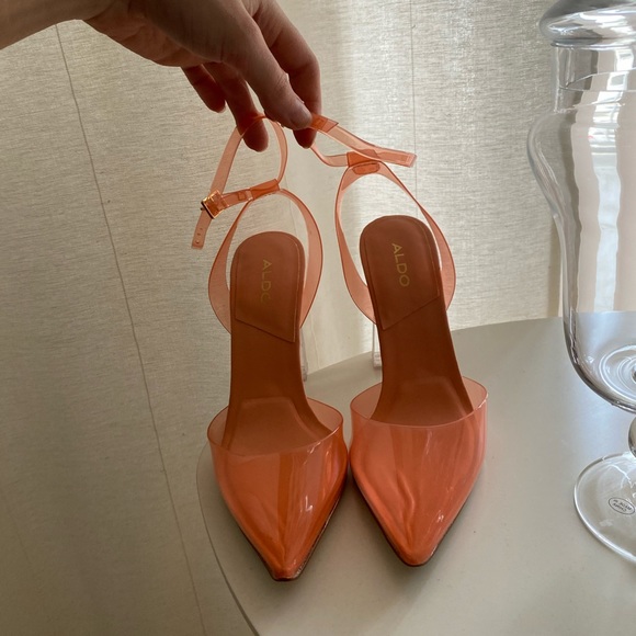 ALDO Orange Strap Heels - Picture 4 of 11